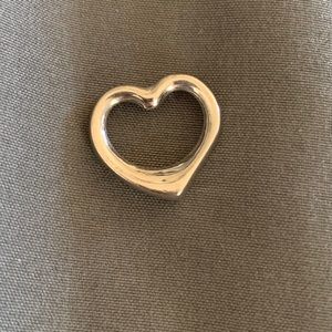 Sterling silver open heart charm